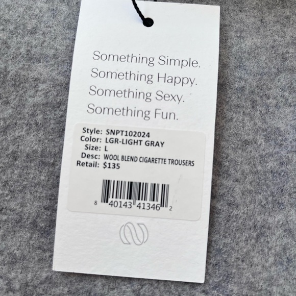 BRAND new Something Navy wool blend cigarette trouser - Picture 5 of 6